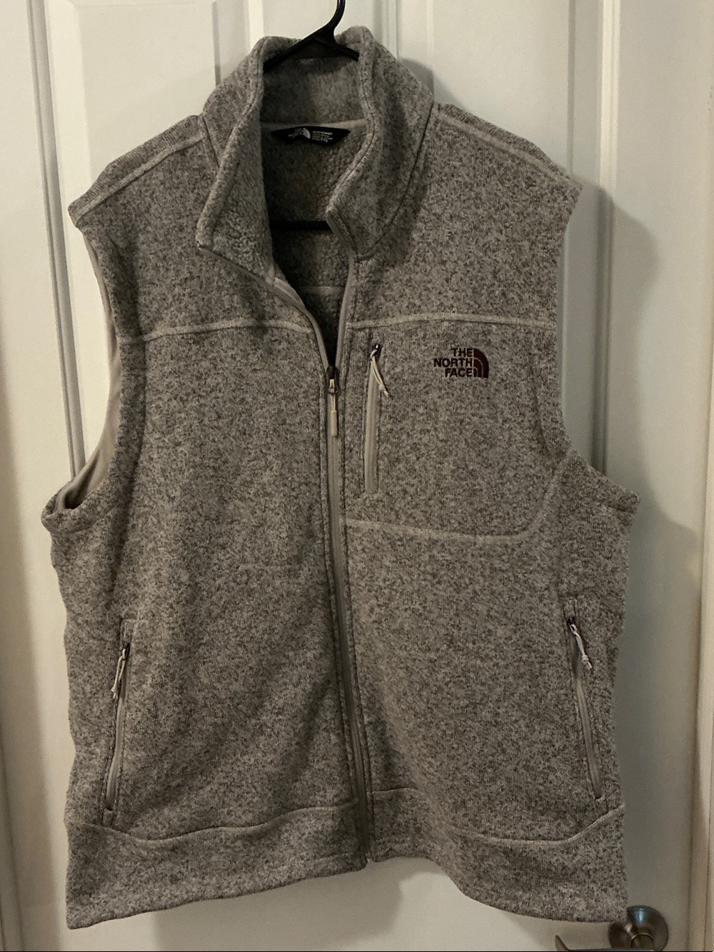 The North Face Men’s Polyester/Fleece Zip Vest Gray XXL EUC